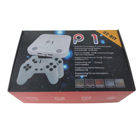 Console de jeu vidéo P1 avec deux manettes sans fil 2,4G pour console rétro P1, 6 émulateurs, 32 bits, sortie TV 4K H-D, jeu classique