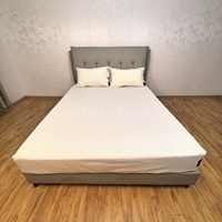 Lembar penbumian serat perak-anti-statis, konduktif, 10% perak, 90% katun, ESD aman