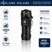 Mini lampe frontale LED OEM 3 LED rechargeable USB-C à clipser sur casquette, lampe torche portable pour la pêche, la course, le camping, les activités de plein air, avec logo personnalisé