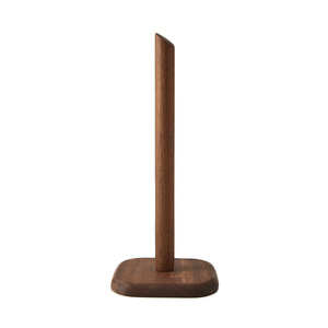 Cross-border wholesale walnut-colored solid wood <b>kitchen</b> toilet <b>paper</b> holder, ebony <b>paper</b> towel holder, dining table upright, - Product Image 5