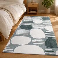 Moderner Abstrakter Jacquard-Teppich Weicher Plüsch-Wohnzimmerteppich Geometrisches Muster Rutschfester Maßgefertigter Teppich