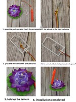 Lanterne en polyester pour enfants, motif fleur de lotus, lumineuse, à main, pour le Nouvel An et le Festival de la Mi-Automne, jouet artisanal DIY, cadeau LED petit format