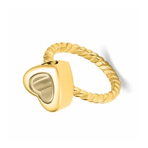 Cincin Kenangan Kremasi Berbentuk Hati Berlapis Emas Mawar dari Baja Tahan Karat, Tempat Abu Kenangan, Liontin Urn - Product Image 4