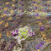 Tissu de broderie à paillettes colorées de 3mm en sergé tricoté pour garçons Robes Cheongsam Accessoire flammé Dentelle brodée à paillettes