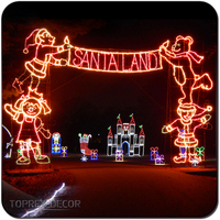 Arc de visite de Noël grand motif 3d lumières LED arc pour spectacle d'éclairage dans le parc, le jardin ou la place
