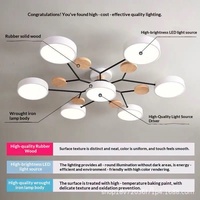 Plafonnier LED en fer et acrylique de style nordique pour salon et chambre à coucher, design créatif personnalisé Macaron, CRI élevé 98