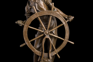Statue de Capitaine Nautique Classique en Bronze DS-169, Sculpture de Timonier en Cuivre, Figurine de Capitaine Nautique Célèbre, Art <span class=keywords><strong>Antique</strong></span> Fait Main, <span class=keywords><strong>Statuette</strong></span> - Product Image 6