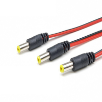 DC rouge-noir 12V/24V caméra utiliser le câble d'alimentation prise mâle CE pour connecteur d'alimentation central 5521