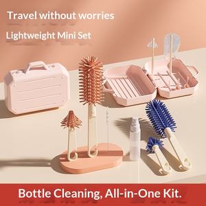 Cepillo Limpiador de Biberones y Tetinas Multifuncional 3 en 1, Desmontable, Portátil, de Silicona, con Rotación de 360 Grados, Venta al Por Mayor - Product Image 5