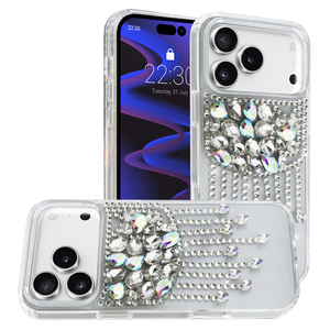 Premium Luxury Diamond Design TPU+PC+Glass Magnetic Ring Holder Shockproof Mobile Phone <b>Case</b> for 16 Pro Max for - Product Image 4