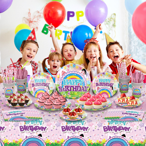 Ensemble de décoration de fête d'anniversaire sur le thème des enfants, 130 pièces, convient à une fête de 16 enfants. - Product Image 4