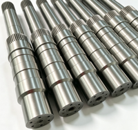 Eje de Engranaje Largo de Alta Resistencia, Mecanizado Personalizado |   Eje de Transmisión de Gran Tamaño, Fabricación CNC para Molinos de Bolas y Equipos de Minería