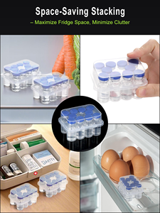 Boîte de rangement en plastique transparent pour flacons de 2x3 ml, vente en gros, pour étuis de rangement de 3 ml - Product Image 3