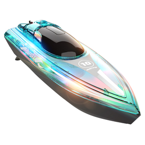 Flytec V555 Barco de Carreras de Control Remoto de Alta Velocidad con Luces LED, Modelo de Juguete Impermeable <span class=keywords><strong>para</strong></span> <span class=keywords><strong>Adultos</strong></span> o Niños, Regalo <span class=keywords><strong>para</strong></span> Piscina - Product Image 2