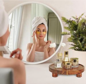 Piédestal de table d'exposition multifonctionnel moderne en bois d'acacia pour cosmétiques savons parfums bougies maison hôtels utilisation dans le jardin - Product Image 6