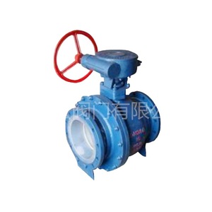 Válvula de bola con revestimiento de fluoropolímero de 4 pulgadas, tipo manual fijo, resistente a la corrosión de líquidos químicos - Product Image 1