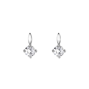 New Sutariya Brothers Women's Mini Single <b>Stud</b> <b>Earrings</b> 925 Sterling <b>Silver</b> Gold Plated Zircon Claw Setting Trendy Joker Design - Product Image 1