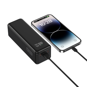 Nhà máy trực tiếp giá thấp 100W PD hình trụ ngân hàng điện với LCD Chỉ Số Thông minh <span class=keywords><strong>Dual</strong></span> Type-C đầu ra thiết bị điện tử - Product Image 2