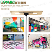 Grande raclette en bois Foshio Design pour papier peint, affiches, film vinyle, vitres et sols – 40, 50, 54 pouces