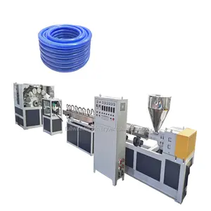 Fully automatic flexible PVC garden water hose gas making machine fiber braided reinforced pipe extrusion line manufacturer