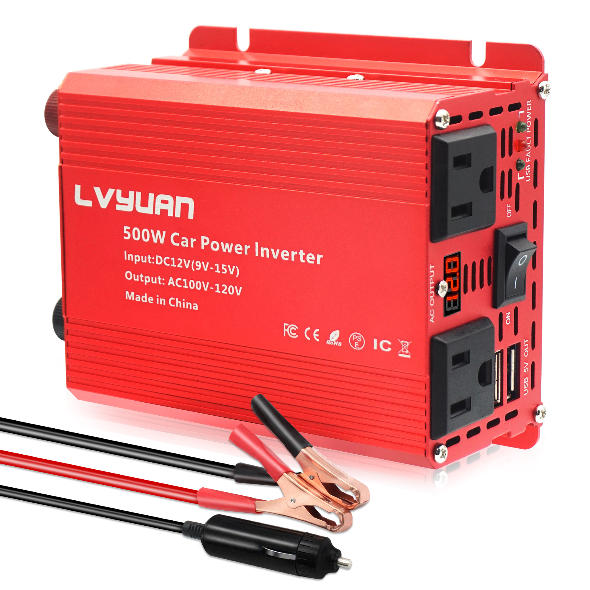 Home Use Solar Power Inverter 350W 500Watt Mini Inverter 12V 110V Power Inverter Car 24 Volts Converter · image 6