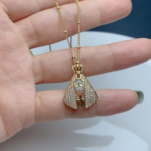 <span class=keywords><strong>Pendentif</strong></span> pour femme, collier à porter avec la <span class=keywords><strong>sainte</strong></span> <span class=keywords><strong>vierge</strong></span> marie, <span class=keywords><strong>pendentif</strong></span> pour le ras du cou, strass en cristal, bijoux religieux - Product Image 3