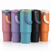 Gobelet isotherme en acier inoxydable de 900 ml avec poignée portable, réutilisable, anti-fuite, pour les voyages, cadeaux d'affaires
