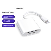 Lecteur de carte SD TF, câble adaptateur OTG avec sortie AC pour iPhone iPad - Alliage d'aluminium, tout neuf