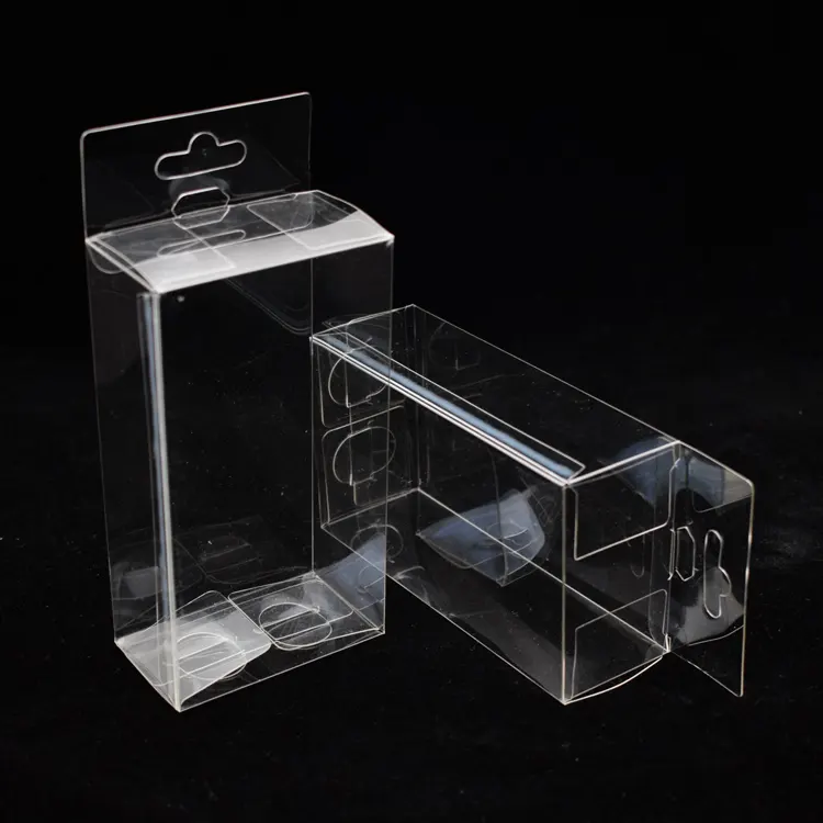 Transparente kunststoff bedruckte PVC-PET-Display-Verpackungs box Faltbare Acetat boxen Klare Verpackungs box