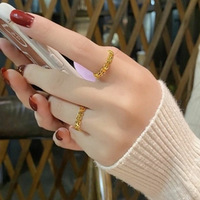 INS En Acier Inoxydable Dollar Conception Riche Anneau De Mode Hip Hop Couple Anneau avec Pièce Fortune Queue Main Bijoux En Gros