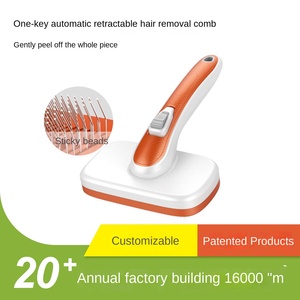 Peine de Aseo Ecológico KUDI para Perros y Gatos, Telescópico Automático con un Solo Botón para Eliminar el Pelo en el Baño - Product Image 2