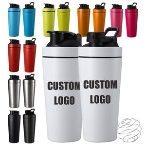 Bouteille de mélange personnalisée en acier inoxydable, tasse à eau, tasse à milkshake protéiné, tasse de sport et de fitness pour l'extérieur avec LOGO personnalisé - Product Image 1