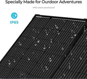 เรโนจี้ 100W 12V กระเป๋าโซลาร์เซลล์แบบพับได้ชนิดโมโนคริสตัลไลน์พร้อมตัวควบคุมการชาร์จกันน้ำ 20A - Product Image 5