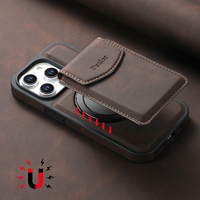 Étui de téléphone magnétique pour iPhone 18 Pro Max avec porte-cartes et fonction portefeuille 360° °   Support de table en similicuir 17 Air 16 15 14 13 12
