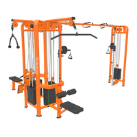Machine de musculation commerciale cinq postes multi-jungle, structure en acier, sûre, réglable, certifiée CE, poids utilisateur max. 260 kg