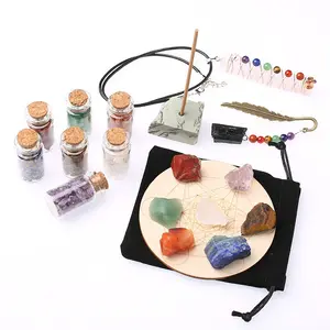 Wholesale Natural Crystal Stone Healing Reiki Stone 7 Chakra Stone Set Yoga Meditation Incense For Healing