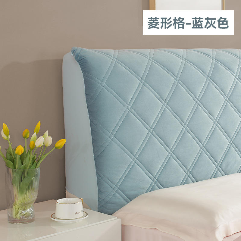 [สีน้ำเงิน-เทา] ลายควิลท์เพชร