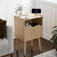 Table basse extensible moderne en bois massif de style nordique avec rangement pour le salon