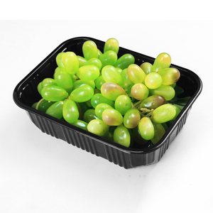Disposable Black <strong>PET</strong> Rectangular Fresh Fruits Vegetable <strong>Tray</strong> Supermarket <strong>PET</strong>/PE Food Boxes - Product Image 2