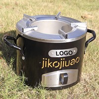 Cuisine de camping portable OEM - Réchaud BBQ économique avec charbon de bois sans fumée pour la préparation des repas en plein air