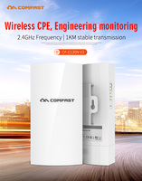 Puente WiFi punto a punto para exteriores WiFi CPE 1KM 9dBi Antenas 2,4 GHz Puente inalámbrico 300Mbps