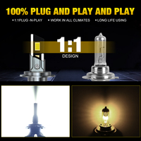 Vente en gros bon marché phares automobiles H7 Led H1 H4 H8 H9 H11 9005 9006 HB3 HB4 ampoules de phares de voiture