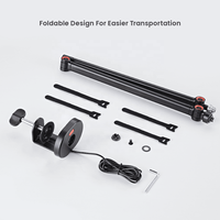 Support de microphone à bras articulé réglable mince avec éclairage RGB MDS16-1L pour studio, bureau, table, podcasting