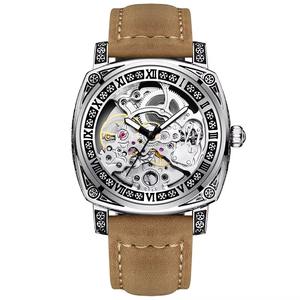 Reloj Mecánico Automático de Lujo 2025, de Alta Calidad, con Correa de Cuero Hueca, Caja de Acero Inoxidable, Resistente al Agua, para Hombre de Negocios - Product Image 3