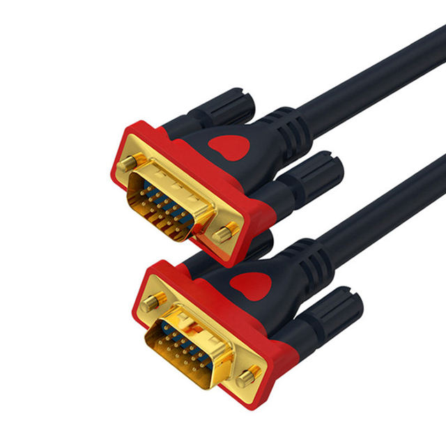 Wholesale Supply HD to VGA Converter Adapter HD 1920*1080P HD to VGA 3+9 with Booster Meters Male to Male VGA Cables for HDTV