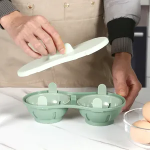 Cốc Luộc Trứng Đôi Bán Chạy Dụng Cụ Nấu Trứng Nồi Hấp Trứng Luộc Lò Vi Sóng Dụng Cụ Nhà Bếp