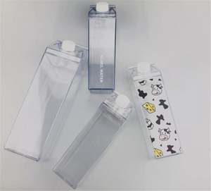 2026 Latest Products Adorable Classic Custom Capacity <b>500Ml</b> Fashion Kids Girls Color Changing Square Box Shaped <b>Water</b> <b>Bottle</b> 1L - Product Image 3