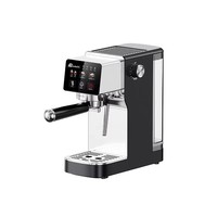 Machine à café expresso AnbolifeOEM&ODM Home Café 20 bars, commande tactile, acier inoxydable, pour cappuccino et latte, chauffage rapide, argent