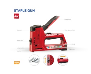 Pistola <span class=keywords><strong>grapadora</strong></span> de alta resistencia <span class=keywords><strong>para</strong></span> tapicería 4 en 1 OEM de fábrica, pistola <span class=keywords><strong>grapadora</strong></span> de ajuste Manual <span class=keywords><strong>para</strong></span> madera, artesanía, carpintería, decoración DIY - Product Image 5