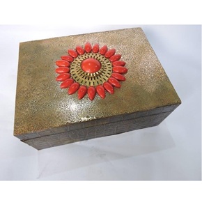 สองสีทองเหลืองฝังเรซิ่นกล่องเครื่องประดับ/กล่องของขวัญ - Product Image 6